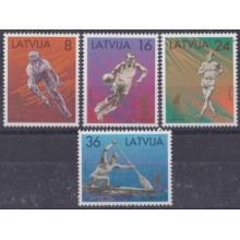 F-EX65139 LATVIJA LATVIA MNH 1992 ATLANTA OLYMPIC GAMES BASKET CYCLE ATHLETISM.