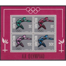 F-EX65241 MALAWI MNH 1972 MUNICH OLYMPIC GAMES SHEET.