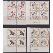 F-EX65244 MONACO MNH 1964 TOKIO OLYMPIC GAMES BLOCK 4 JUDO ATHLETISM ARCHERY.