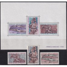 F-EX65246 CAMEROUN MNH 1972 MUNICH OLYMPIC GAMES ATHLETISM BOXING EQUESTRIAN SWIMMING.