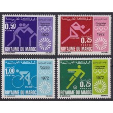 F-EX65160 MAROC MOROCCO MNH 1972 MUNICH OLYMPIC GAMES CYCLING SOCCER ATHLETISM.