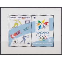 F-EX65103 BOSNIA HERZEGOVINA MNH 1998 NAGANO OLYMPIC GAMES SKI SKIITING.