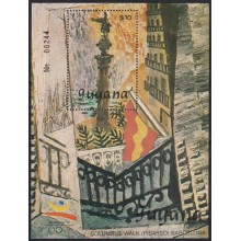F-EX65174 GUYANA MNH 1989 SEOUL OLYMPIC GAMES PICASSO ART PAINTING COLUMBUS.