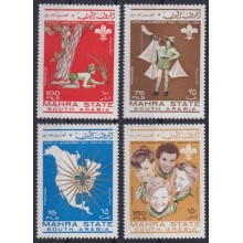 F-EX64519 SOUTH ARABIA MAHRA MNH 1967 BOYS SCOUT IDAHO WORLD JAMBOREE LORD BADEM POWELL.