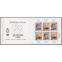 F-EX65406 SERBIA MNH 2003 EUROPA CEPT POSTER ART BOOKLED.