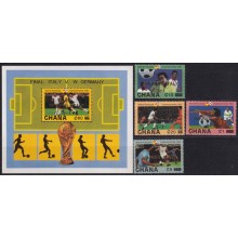 F-EX65870 GHANA MNH 1984 ITALY WORLD CUP WINNER SURCHARGE SOCCER FOOTBOL.