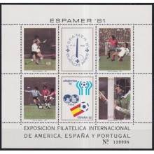 F-EX65872 ARGENTINA MNH 1981 SPAIN CHAMPIONSHIP SOCCER FOOTBALL.