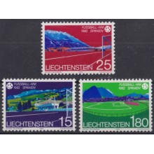 F-EX65879 LIECHTENSTEIN MNH 1982 WORLD CHAMPIONSHIP SOCCER FOOTBALL SET.