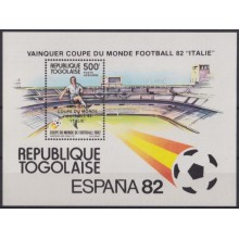 F-EX65893 TOGO MNH 1982 WINNER OVERPRINT WORLD CHAMPIONSHIP FOOTBALL SOCCER.
