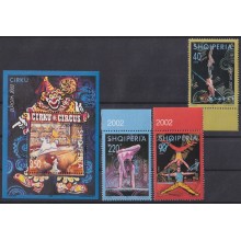 F-EX65658 ALBANIA MNH 2002 EUROPA CIRCUS CLOWN.