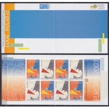 F-EX64780 CYPRUS MNH 2003 EUROPA CEPT ART POSTER BOOKLED.