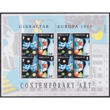 F-EX66007 GIBRALTAR MNH 1993 EUROPA CEPT CONTEMPORARY ART SHEET.