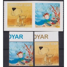 F-EX65771 FAROE FAROYAR DENMARK MNH 2004 EUROPA CEPT CHILDREN BOOKS PERF + ADHESIVE.