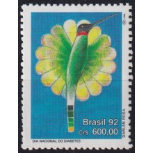 F-EX65466 BRAZIL MNH 1992 DIABETES DAYS HUMMINGBIRD BIRD OISEAUX VÖGEL AVES.