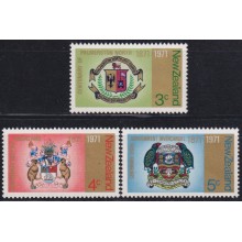 F-EX65473 NEW ZEALAND MNH 1971 CENT OF AUCKLAND COAT OF ARMS BIRD OISEAUX VÖGEL AVES.