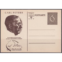 F-EX66952 GERMANY 1939 6pf POSTAL STATIONERY ILLUSTRATED CARL PETERS.