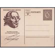 F-EX66718 GERMANY 1939 6pf POSTAL STATIONERY ILLUSTRATED FRIEDRICH DER GROSSE.