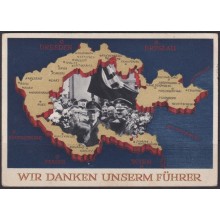 F-EX66961 GERMANY 1939 WWII 6pf POSTAL STATIONERY ILLUSTR SUDETELAND OCCUPATION.