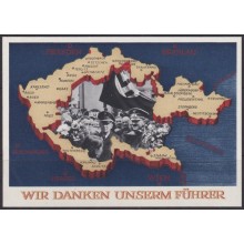 F-EX66716 GERMANY 1939 WWII 6pf POSTAL STATIONERY SUDETELAND OCCUPATION.