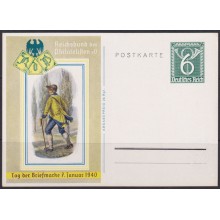 F-EX66953 GERMANY 1941 6pf POSTAL STATIONERY WWII POSTMAN.