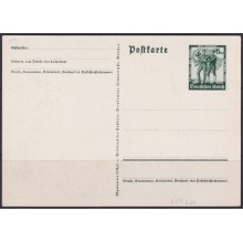 F-EX66666 GERMANY 1938 POSTAL STATIONERY ILLUSTRATED MAP & EAGLE.