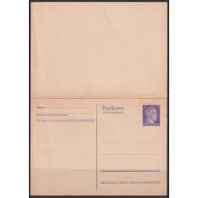 F-EX66969 GERMANY WWII 6pf POSTAL STATIONERY WITH RESPONSE.