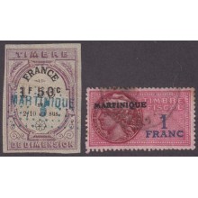 F-EX65886 MARTINIQUE MARTINICA REVENUE STAMP LOT.
