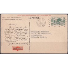 F-EX66580 NEW HEBRIDES 1954 POSTCARD PASMARINE MEDICINE TO ALGERIE ALGERIA.