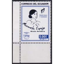 F-EX66453 ECUADOR MNH 2014 GREAT PERSONALITY WOMAN MANUELA ESPEJO.