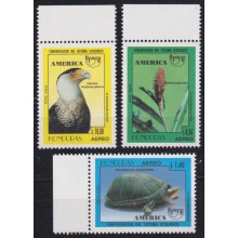 F-EX65846 HONDURAS MNH 1995 UPAEP CONSERVATION ECOLOGICAL SYSTEM BIRD FLOWER TURTLE.