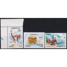 F-EX65847 PERU MNH 1992 UPAEP DISCOVERY OF AMERICA LLAMA.