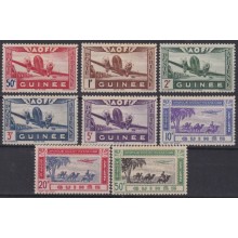 F-EX56253 FRENCH GUINEA MH 1948 AIRPLANE COMPLETE SET.