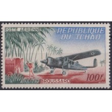 F-EX56258 CHAD TCHAD MNH 1963 BROUSSARD AIRMAIL AVION HIGHT DECKER AIRPLANE.
