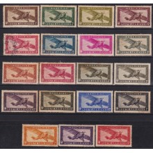 F-EX55894 FRENCH INDOCHINE NO GUM 1933-38 AIRPLANE AVION AIRMAIL. MISSING 1 STAMP.