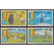F-EX56348 BARBADOS MNH 2000 ANAHEIM WORLD STAMPS EXPO GOLF.