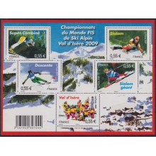 F-EX56361 FRANCE MNH 2009 SPORT WORLD CHAMPIONSHIP SKI ALPIN VAL D`ISERE.