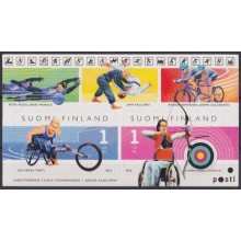 F-EX59423 FINLAND SUOMI MNH 2013 DISABLE SPORT ARCHERY CYCLE JUDO.