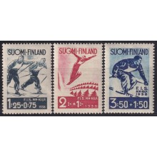 F-EX59428 FINLAND SUOMI MLH 1938 WINTER SPORT SKII.
