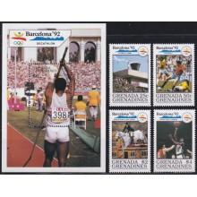 F-EX57591 GRENADA & GRENADINES MNH 1992 OLYMPIC GAMES BARCELONA SOCCER EQUESTRIAN BASKET.