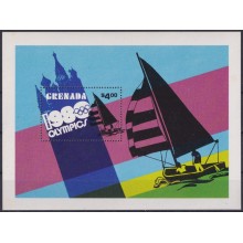 F-EX57599 GRENADA MNH 1980 OLYMPIC GAMES MOSCOW SAILING BOAT SHIP.