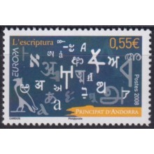 F-EX65976 ANDORRA MNH 2008 EUROPA CEPT LETTERS WRITTER ESCRITURA JEROGLIFICOS.