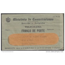 TELEG-11 CUBA. TELEGRAFO DE ESTADO. TELEGRAPH. SOBRE DE TELEGRAMA. TELEGRAM. 1955. TIPO X. CON MODELO.