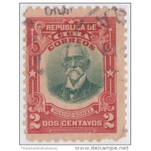 1910-44. CUBA. REPUBLICA. Ed.182. 2c. MAXIMO GOMEZ. CENTRO DESPLAZADO. DISPLACED CENTER.