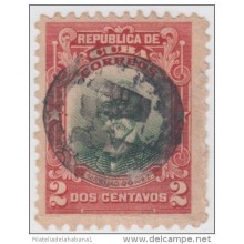 1910-45. CUBA. REPUBLICA. Ed.182. 2c. MAXIMO GOMEZ. MARCA POSTAL M FANCY.