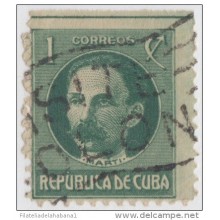 1917-134. CUBA. REPUBLICA. 1917. PATRIOTAS. 1c. JOSE MARTI. MARCA POSTAL : VISITE COLON.