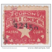 VI-1. CUBA. VIÑETA. CUPON DE REGALO COMERCIAL. CIRCA 1940.