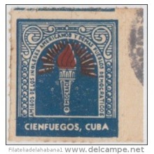 VI-7. CUBA. VIÑETA. CIRCA 1920. AMIGOS DE LOS INGLESES AMERICANOS Y DEMAS PUEBLOS DEMOCRATICOS. CIENFUEGOS.
