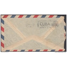 1959-H-3 ESPAÑA SPAIN RIVADESELLA COVER TO CUBA1959. MARCA: ASTA. ASOCIACION AGENTES DE VIAJES. TRAVELS CONVENTION