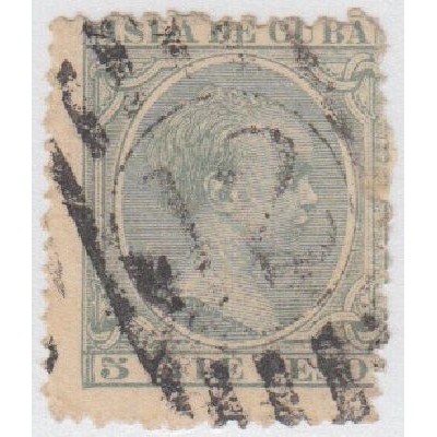 1890-2 CUBA ESPAÑA. 10c (Ed.116) WITH POSTAL MARK OF AMERICAN SHIP "2"