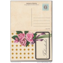 1981-EP-2 CUBA 1981. Ed.128d. MOTHER DAY SPECIAL DELIVERY. ERROR. POSTAL STATIONERY. ROSAS. ROSE. FLOWERS. FLORES. UNUSE